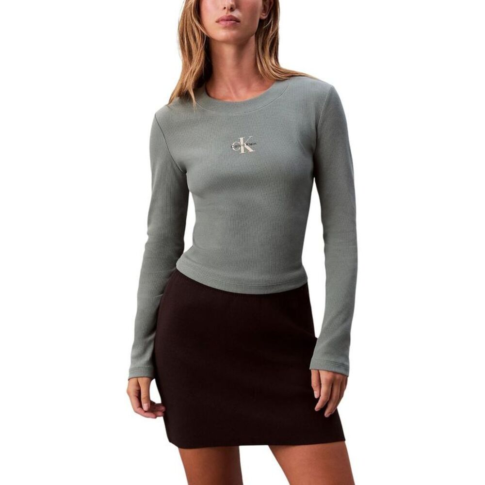Calvin Klein Jeans Bicolor Cotton Long Sleeve Women's T-Shirt
